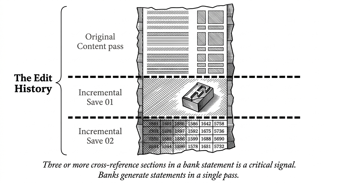 PDF edit history and incremental saves