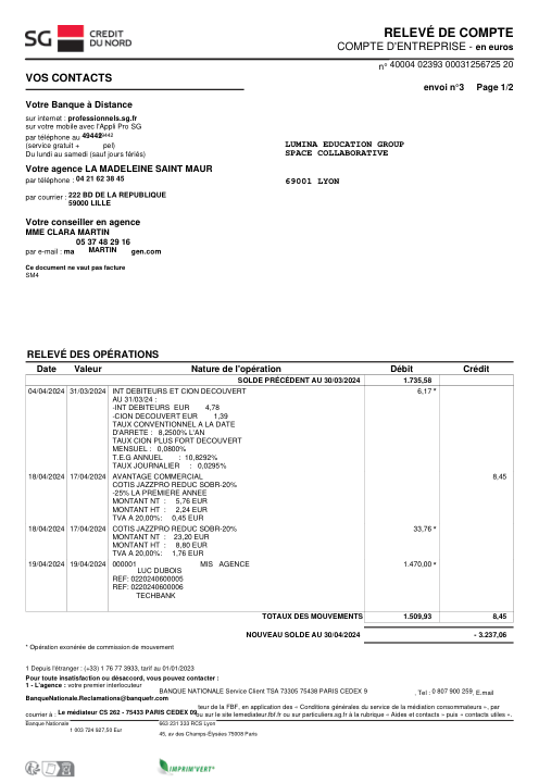 sg credit du nord p1/2